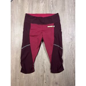Lululemon‎ Womens Multi Colored Pink Capri Leggings size 8 Pockets